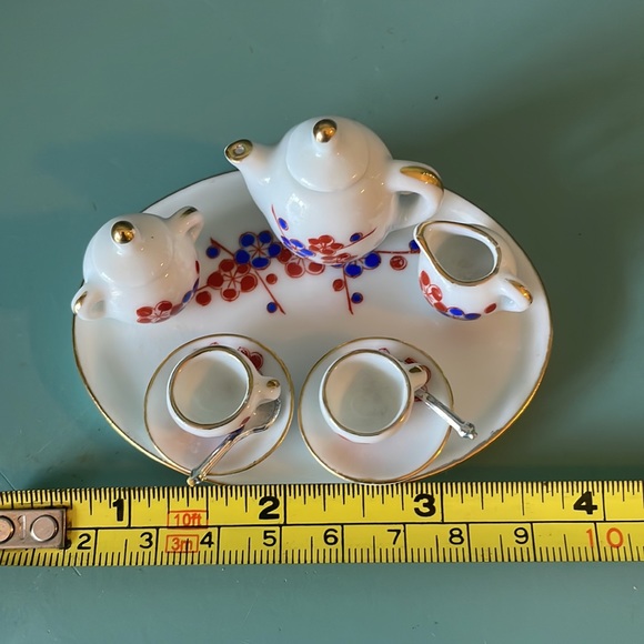 The Cutest Mitsukoshi Porcelain Miniature Tea Set - Picture 2 of 7
